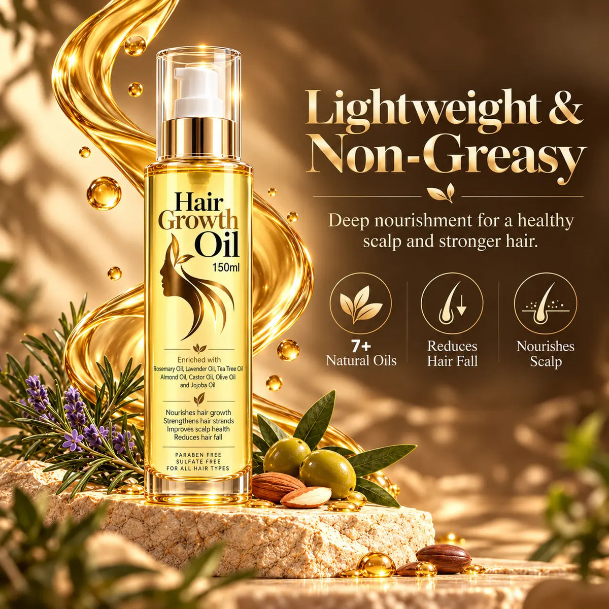 7-Oil Nourishing Botanical Hair Revival Elixir